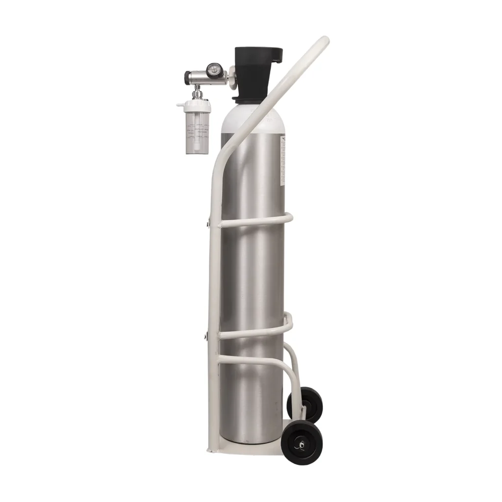 top quality oxygen cylinder on rent in ranchi. Oxygen rental service in Ranchi offering portable concentrator on white background