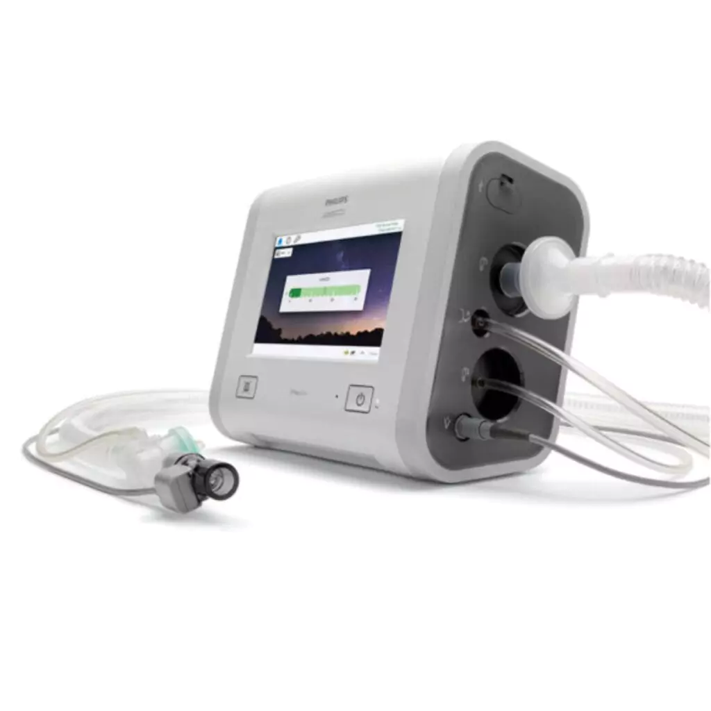 A portable ventilator machine with an attached monitor for rental services in Ranchi