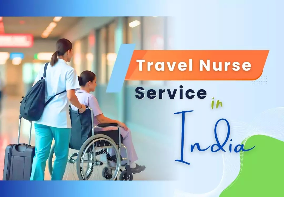 Female travel nurse assisting elderly patient – Travel Nurse Service in India