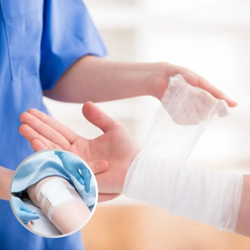 Wound dressing nursing procedure at home in Ranchi